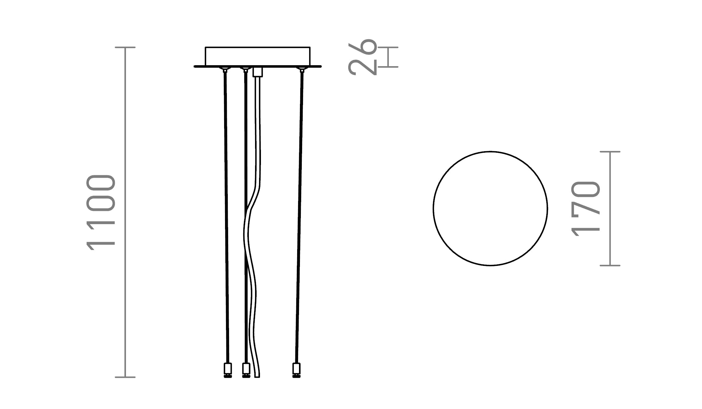 MEZZO 40/60 VISEĆI KOMPLET - Product sketch