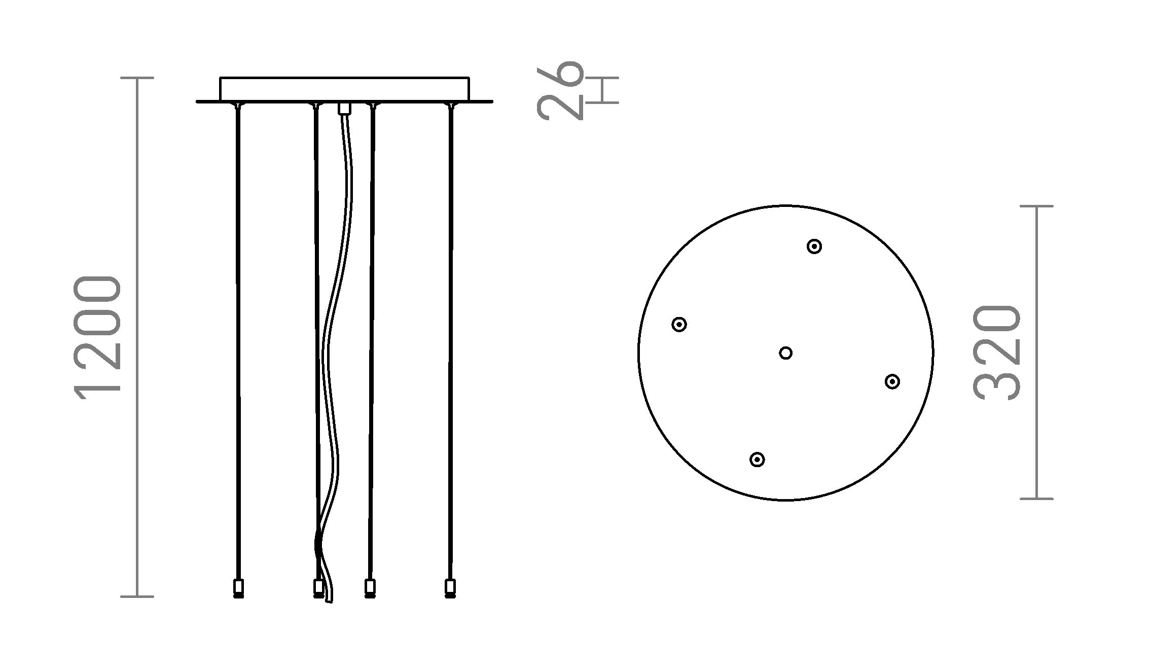 MEZZO 80 VISEĆI KOMPLET - Product sketch