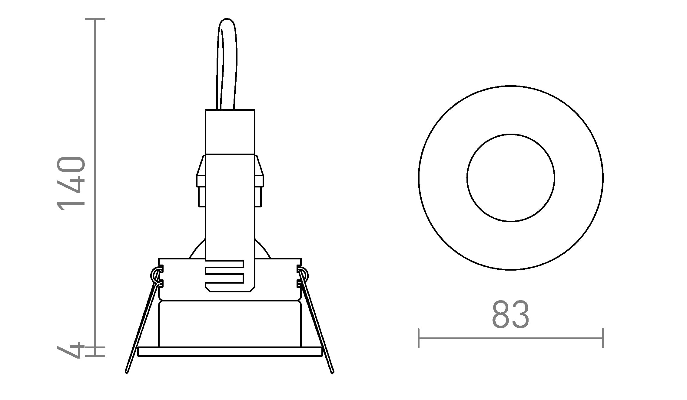 BELLA GU10 - Product sketch