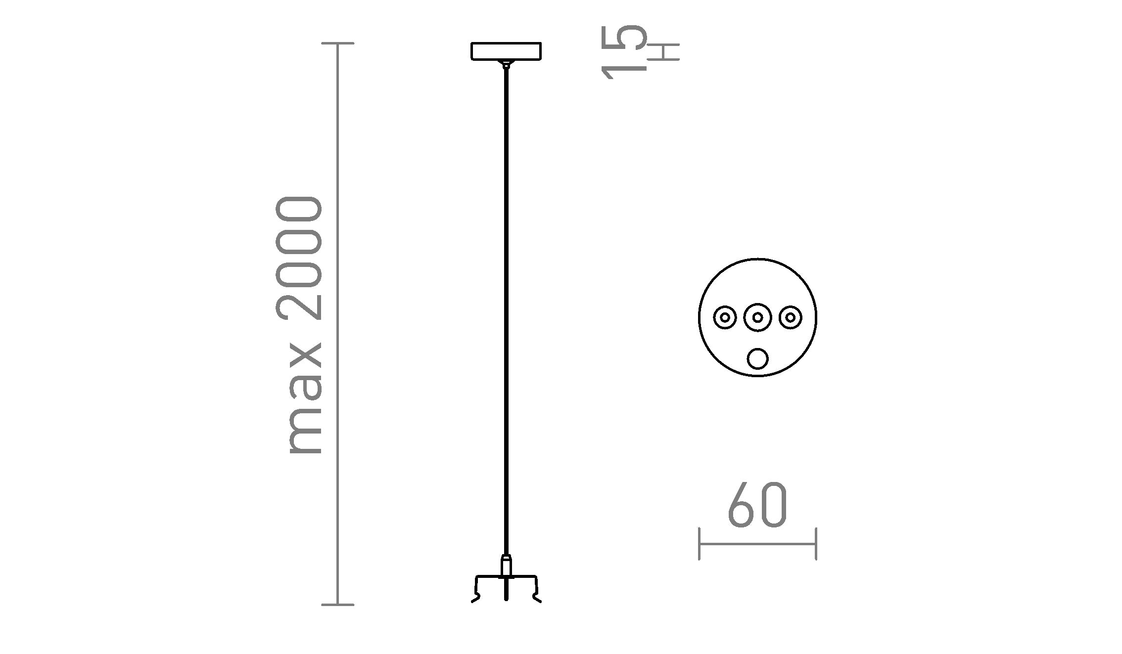 TRIDENT PRO VISEĆI KOMPLET - Product sketch