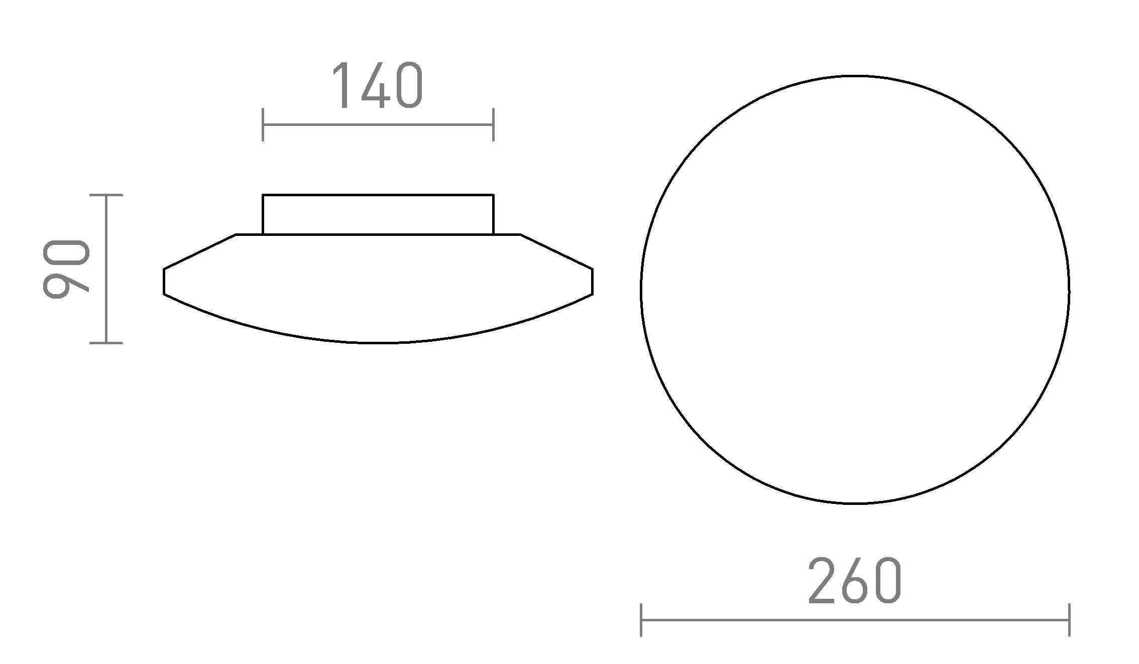 SARA LED - Product sketch
