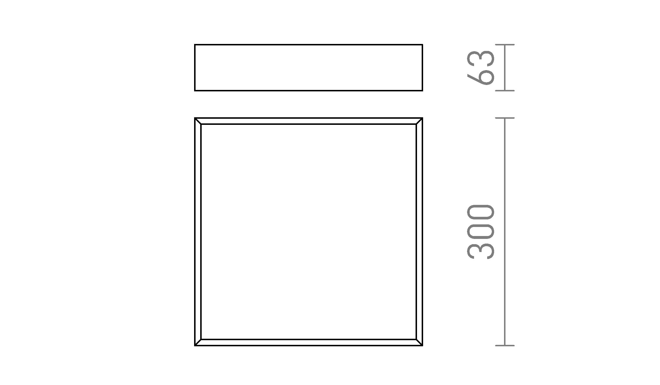 MERANO LED 30 stropna lampa - Product sketch