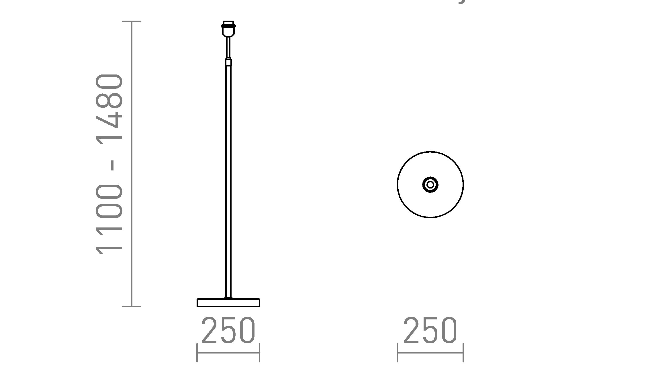EMMETT STAJAĆI STALAK - Product sketch