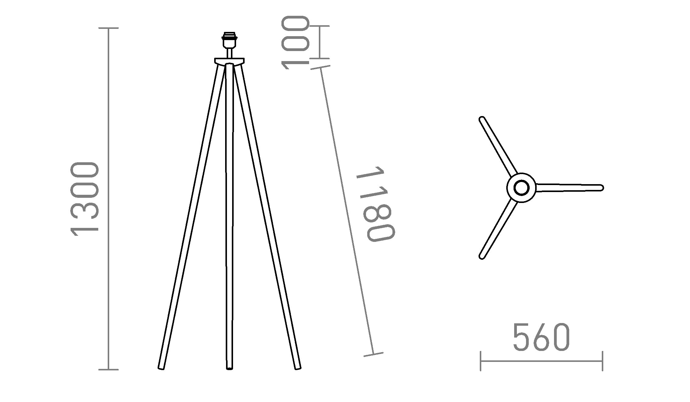 BASCO STAJAĆI STALAK - Product sketch