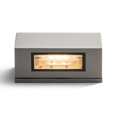 RENDL outdoor lamp WOOP wall silver grey  230V R7s 78mm 12W IP54 R10438 2