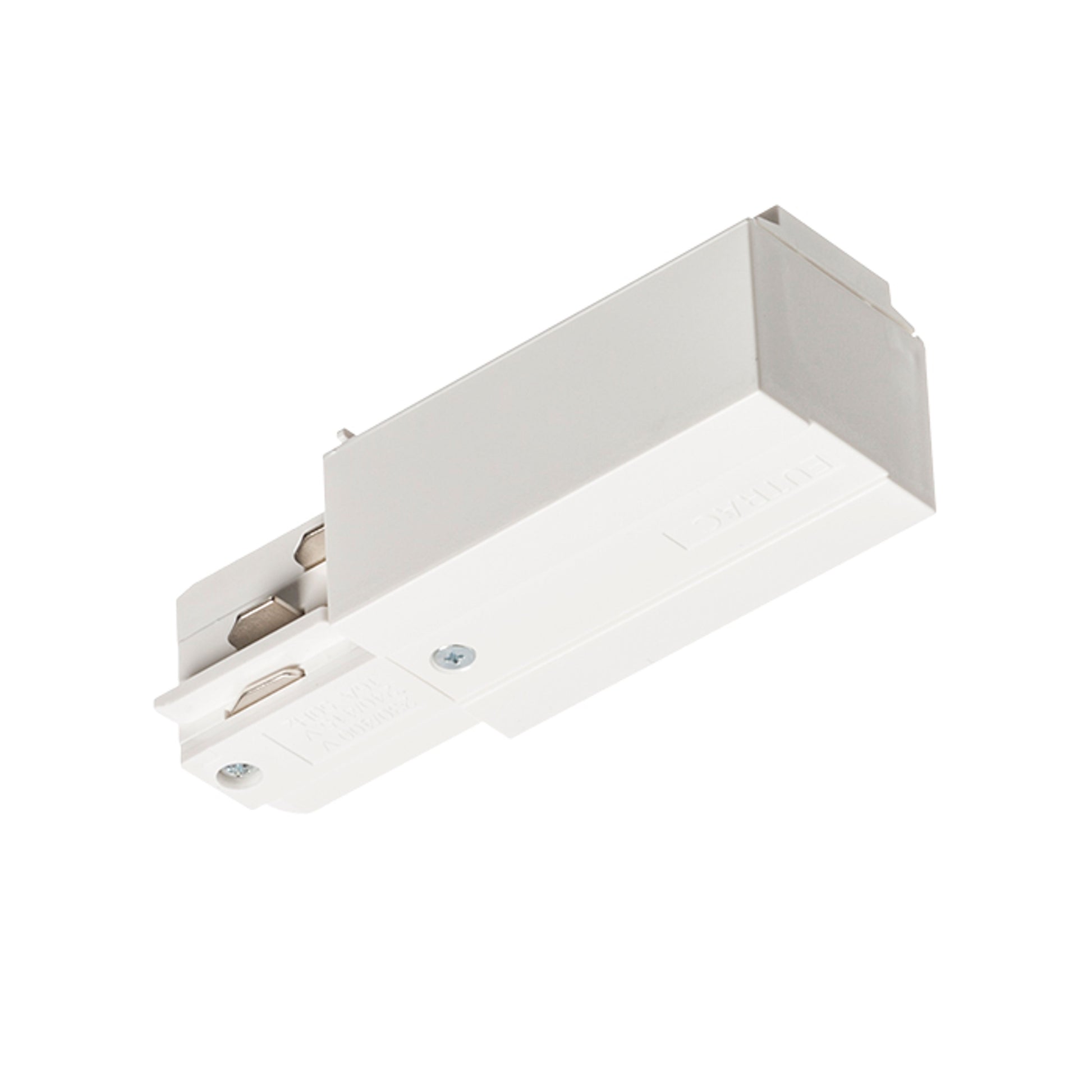 RENDL 3-circuit track system EUTRAC feed-in, polarity left white  230V  R11314 1