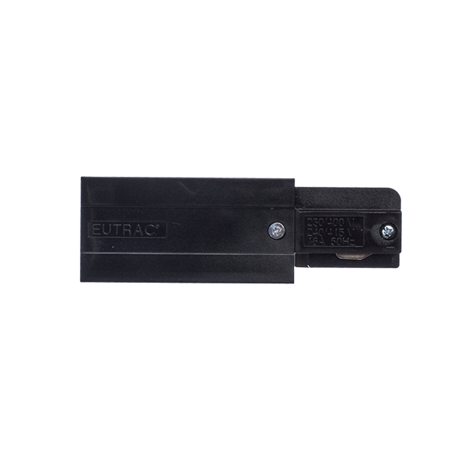 RENDL 3-circuit track system EUTRAC feed-in, polarity left black 230V  R11315 3