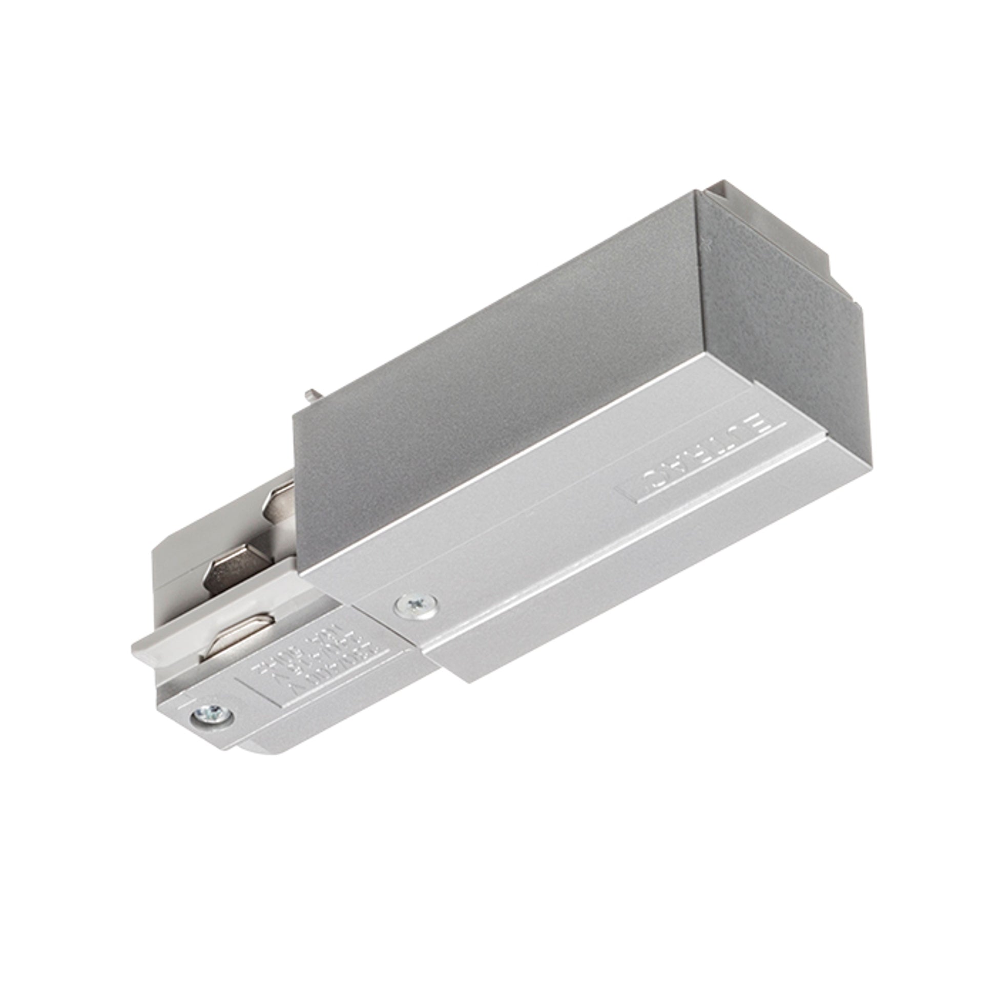 RENDL 3-circuit track system EUTRAC feed-in, polarity left silver grey  230V  R11316 4