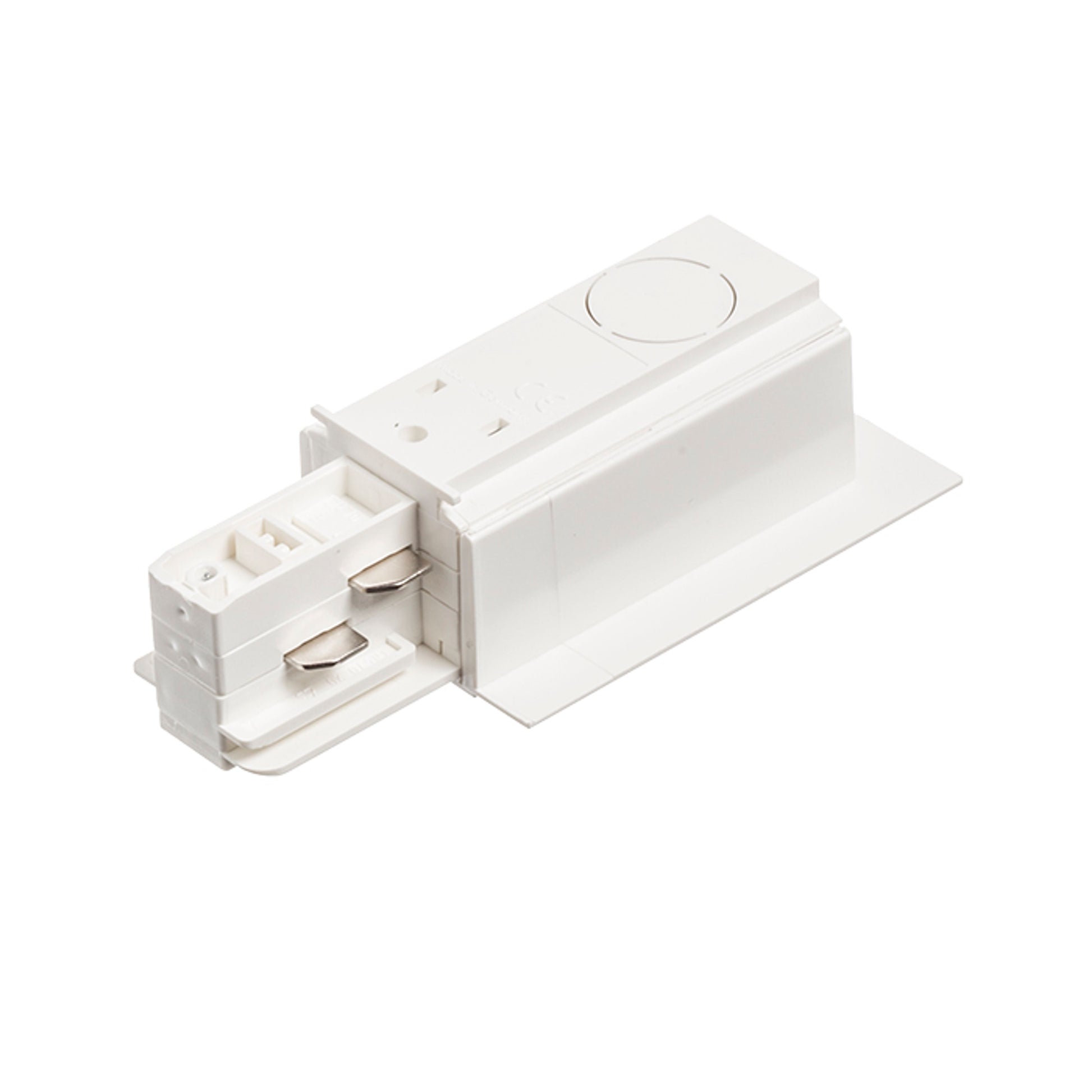 RENDL 3-circuit track system EUTRAC feed-in for recessed 3-circuit tracks, polarity right white 230V  R11341 4