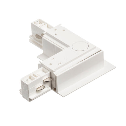 RENDL 3-circuit track system EUTRAC L connector for recessed 3-circuit tracks (inner polarity white  230V  R11345 2