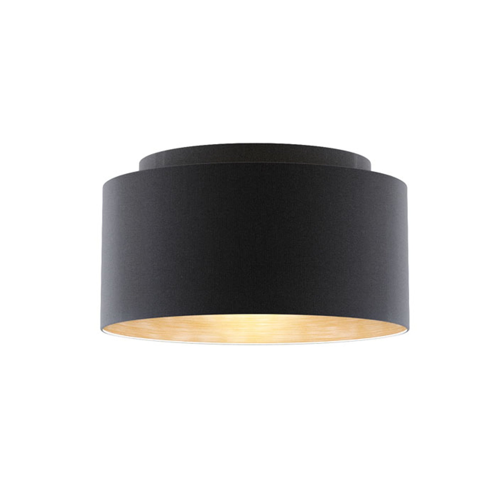 RENDL shades, shade bases, pendent sets DOUBLE 55/30 shade Polycotton black/copper foil max. 23W R11478 1