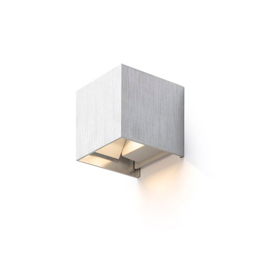 RENDL Outlet TITO SQ wall  brushed aluminum 230V LED 6W IP54  3000K R12601 1