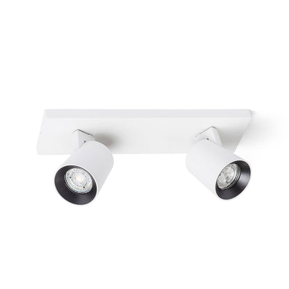 RENDL spotlight KENNY II surface mounted white/black  230V LED GU10 2x8W R12915 1