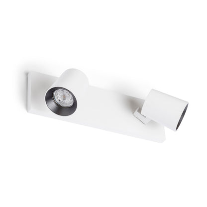 RENDL spotlight KENNY II surface mounted white/black  230V LED GU10 2x8W R12915 2