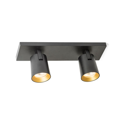 RENDL spotlight KENNY II surface mounted black/gold  230V LED GU10 2x8W R12917 5