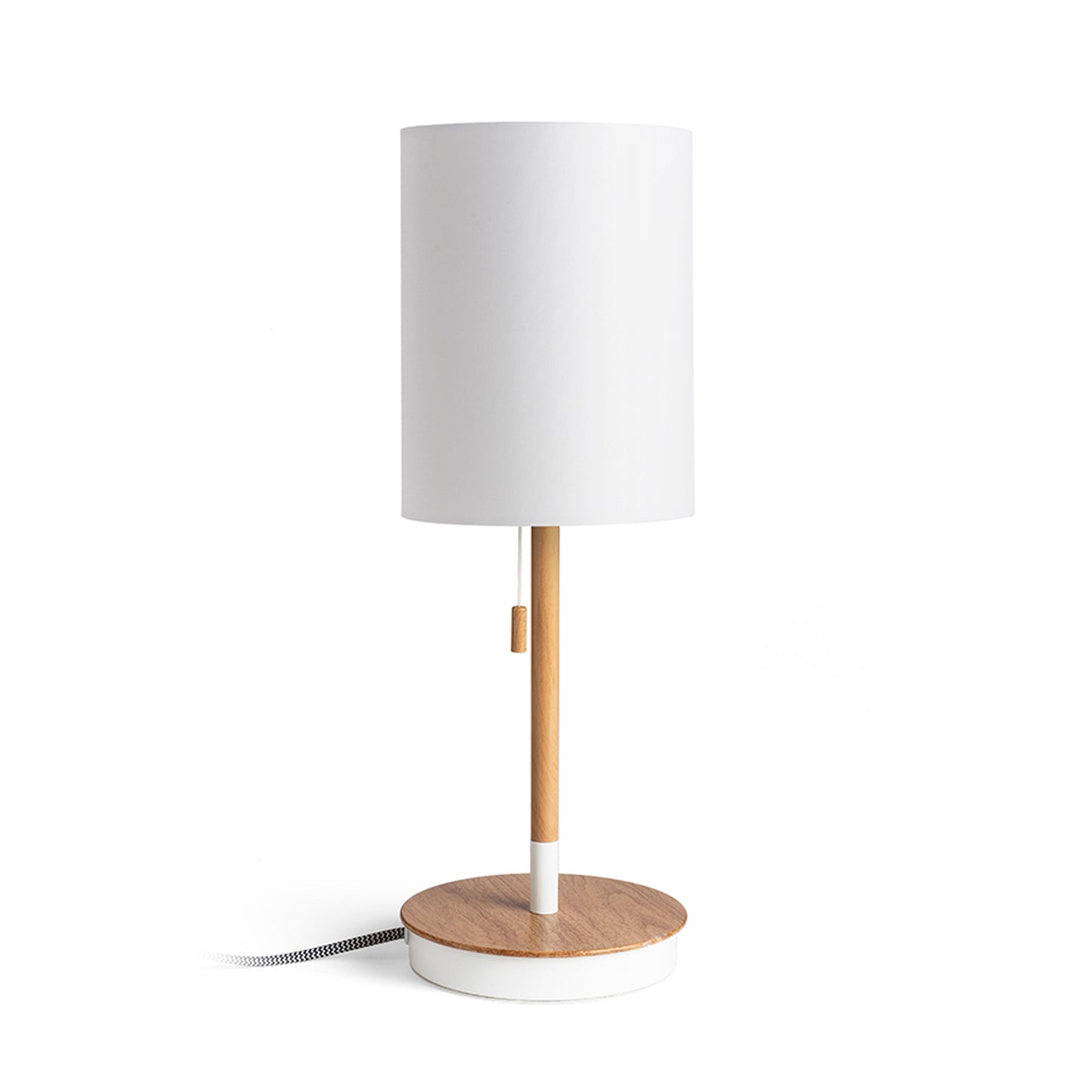 RENDL shades, shade bases, pendent sets KEITH table base with USB white beech 230V LED E27 15W R13639 5