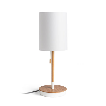 RENDL shades, shade bases, pendent sets KEITH table base with USB white beech 230V LED E27 15W R13639 5