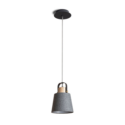 RENDL pendant lamp CHOUPETTE pendant black grey textile/wood 230V LED E27 11W R13650 4