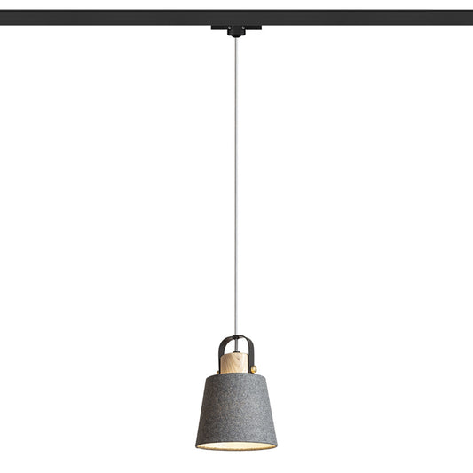 RENDL 3-circuit track system CHOUPETTE for 3-circuit tracks black grey textile/wood 230V LED E27 11W R13721 1