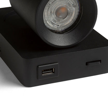 RENDL spotlight VOLTERA USB wall black  230V LED GU10 9W R13764 10