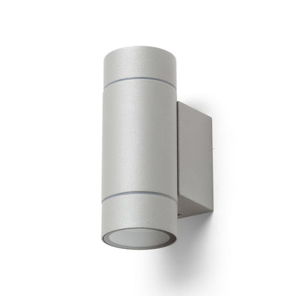 RENDL outdoor lamp MIZZI NEW II wall silver grey  230V LED GU10 2x8W IP65 R13797 2
