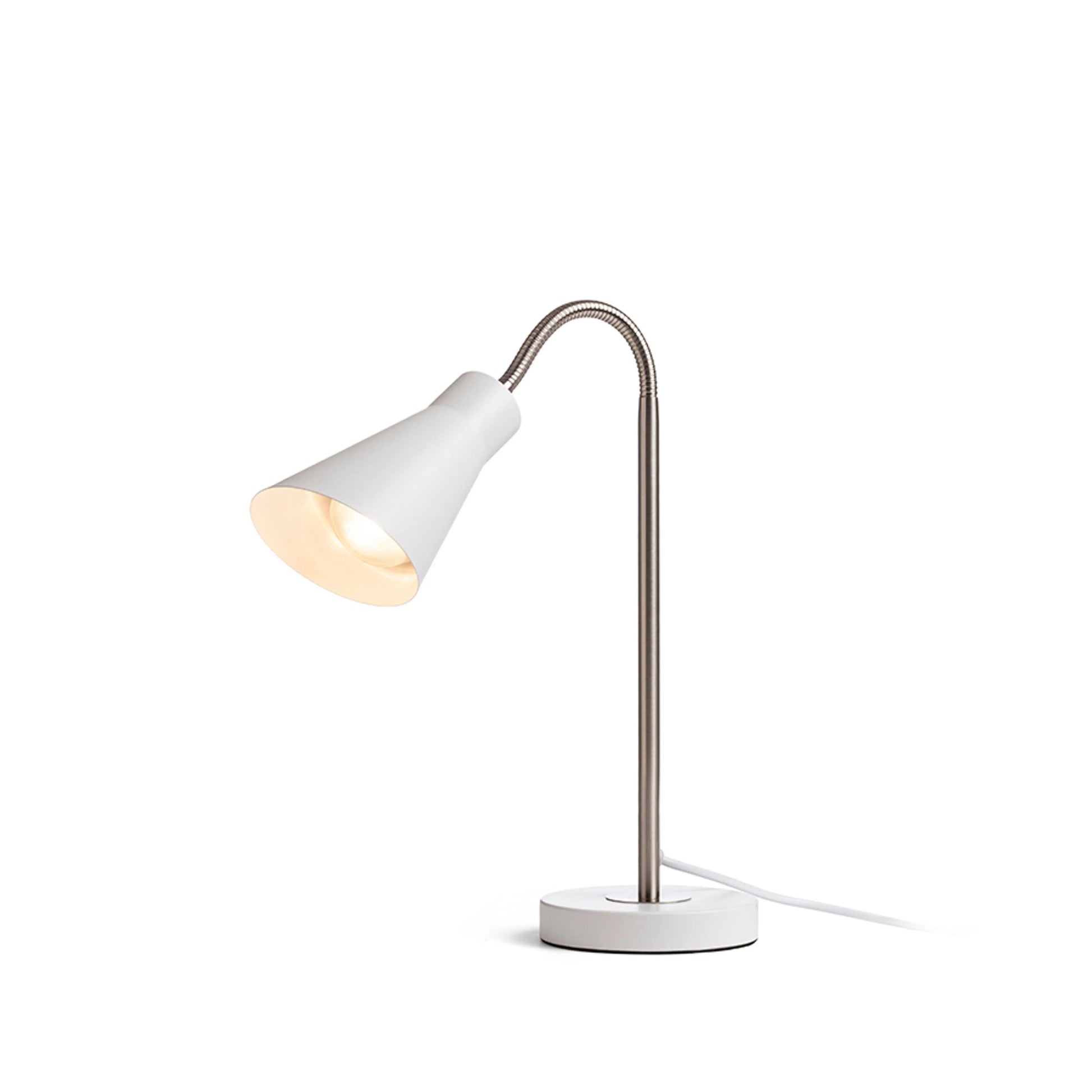 RENDL table lamp ANIKA table matte white matt nickel 230V LED E27 15W R13905 1