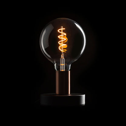 RENDL table lamp ALGOT table black brushed copper 230V LED E27 15W R13907 3