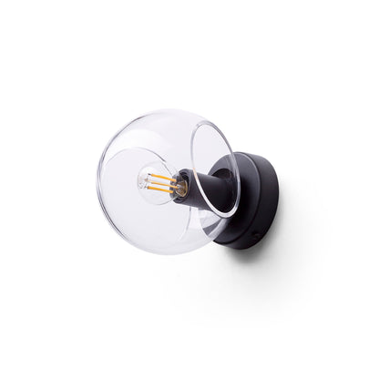 RENDL wall lamp SOLARIS surface mounted clear glass/black 230V LED E14 7W R13994 5
