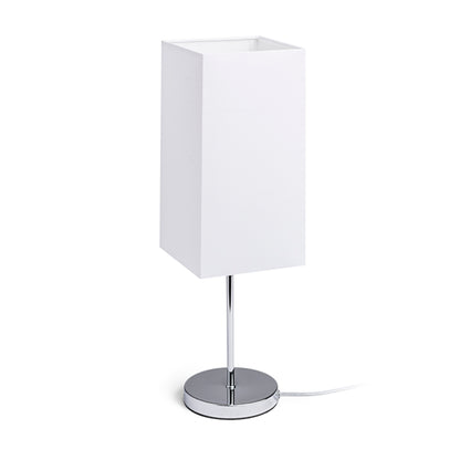 RENDL table lamp NYC/TEMPO 15/30 table  Polycotton white/chrome 230V LED E27 15W R14063 1