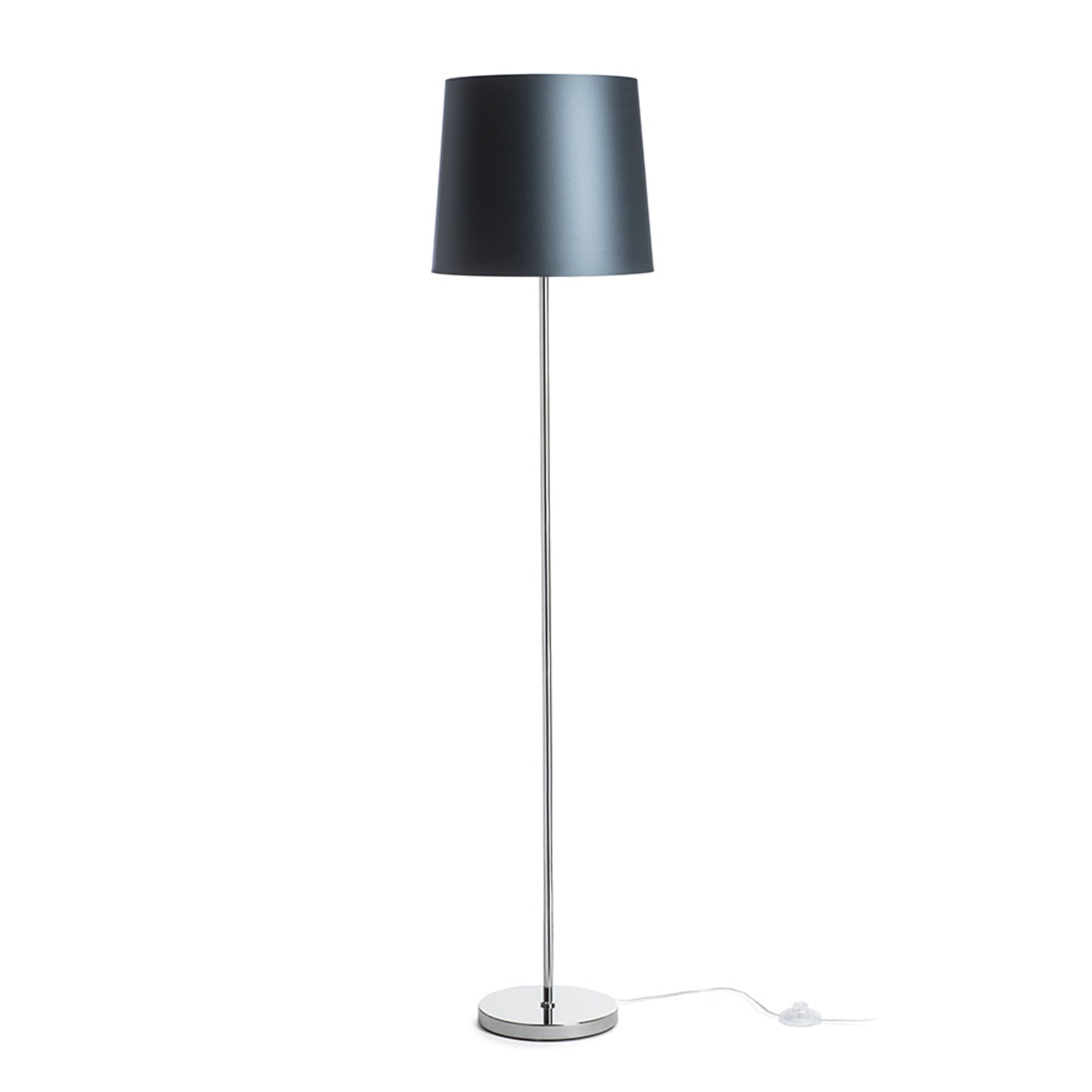 RENDL floor lamp NYC/CONNY 35 floor  Monaco petrol blue/silver PVC/chrome 230V LED E27 15W R14078 1