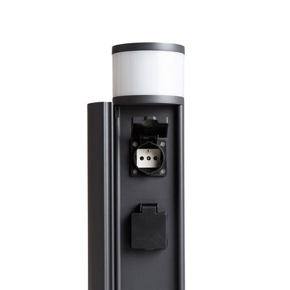 RENDL outdoor lamp JEAN 50 bollard with power sockets anthracite grey  230V LED G9 5W IP54 R14173 3