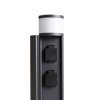 RENDL outdoor lamp JEAN 50 bollard with power sockets anthracite grey  230V LED G9 5W IP54 R14173 7