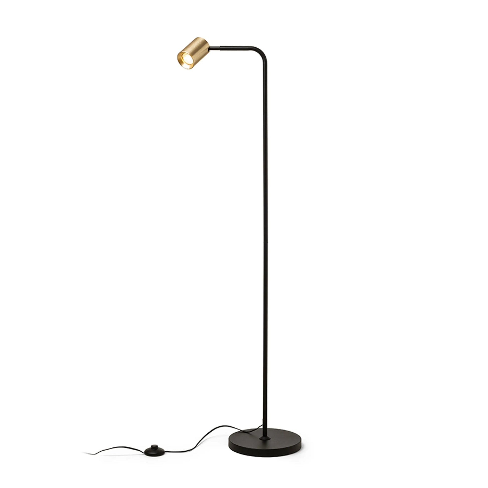 RENDL floor lamp FLYNN I floor  black/brushed brass 230V LED GU10 9W R14264 1