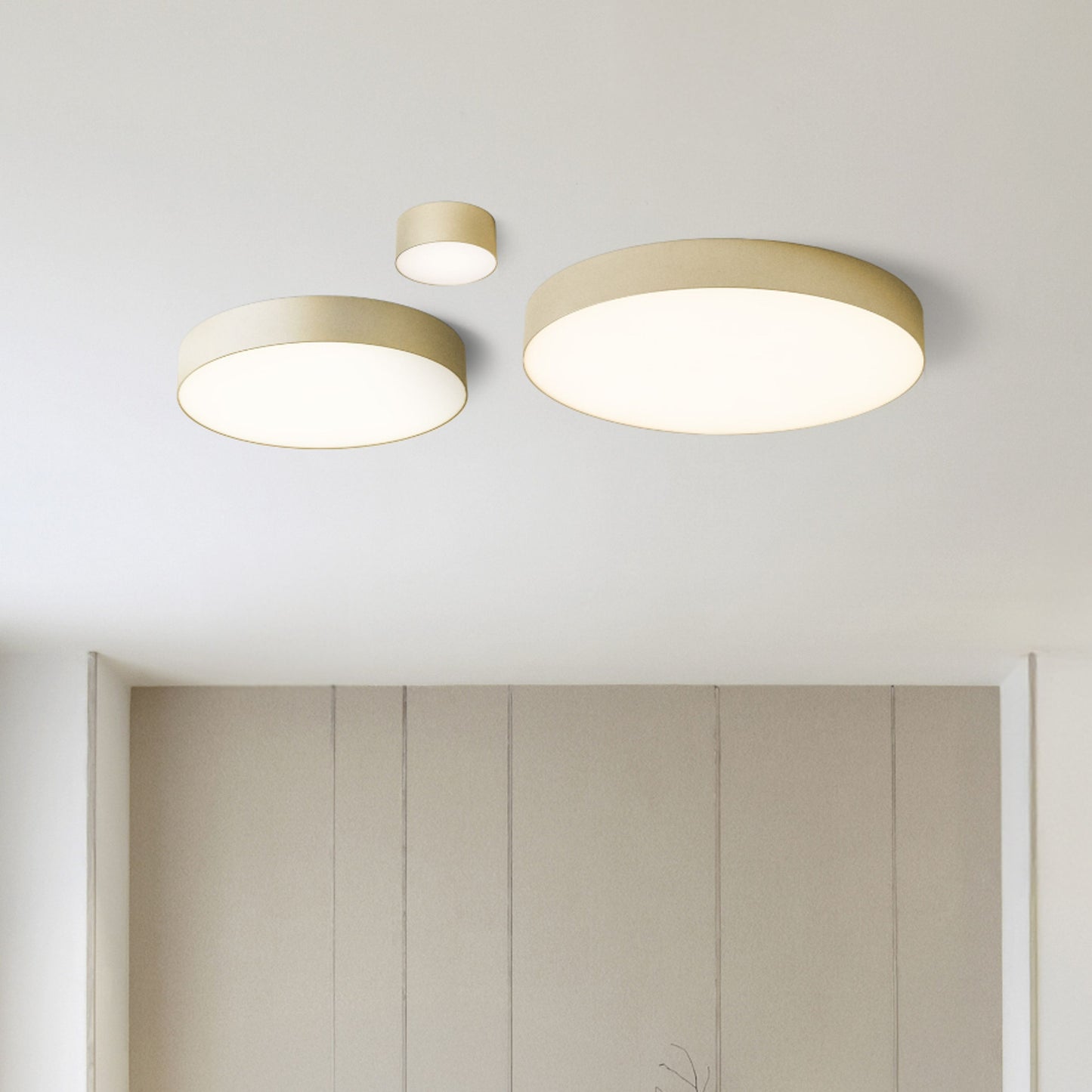 RENDL surface mounted lamp LARISA R 40 ceiling pearl gold  230V LED 50W  3000K 4000K 6500K R14361 3