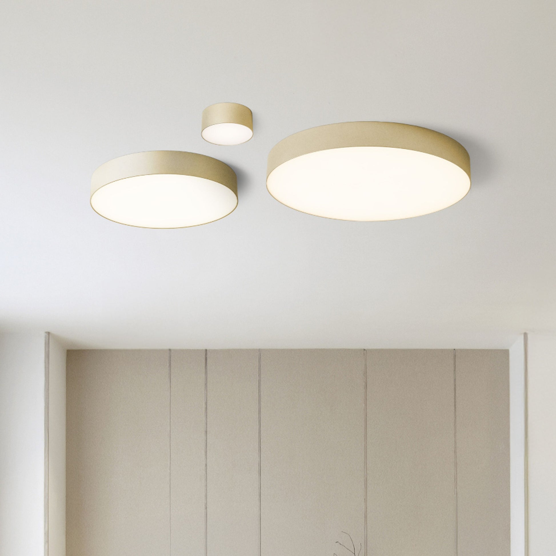 RENDL surface mounted lamp LARISA R 40 ceiling pearl gold  230V LED 50W  3000K 4000K 6500K R14361 3