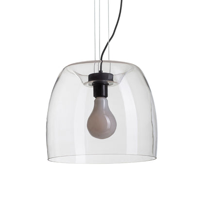 RENDL pendant lamp ORLANDO 35 pendant clear glass/black 230V LED E27 24W R14395 4