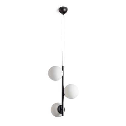 RENDL pendant lamp ETHERIA pendant black opal-colored glass 230V LED E27 3x11W R14484 1