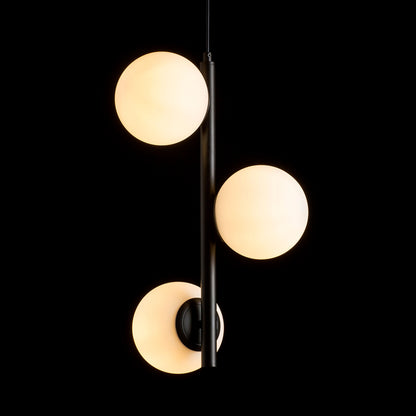 RENDL pendant lamp ETHERIA pendant black opal-colored glass 230V LED E27 3x11W R14484 4