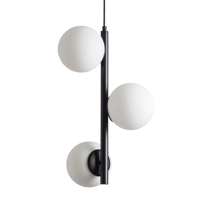 RENDL pendant lamp ETHERIA pendant black opal-colored glass 230V LED E27 3x11W R14484 6