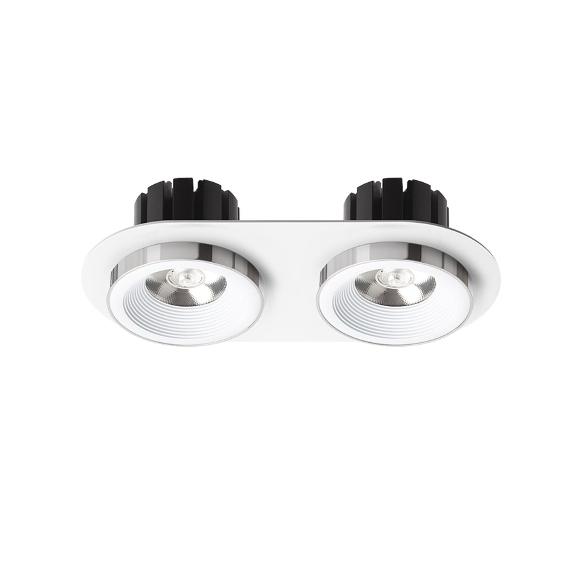 RENDL recessed light SHARM R II recessed white chrome 230V LED 2x10W 24° 3000K R14570 2